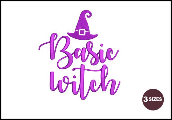 Basic Witch Embroidery Design
