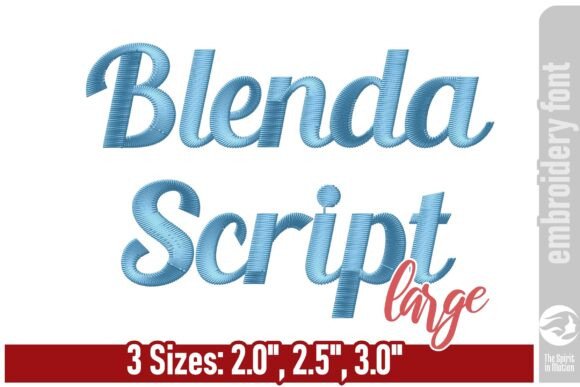 Blenda Script Embroidery Font - Large