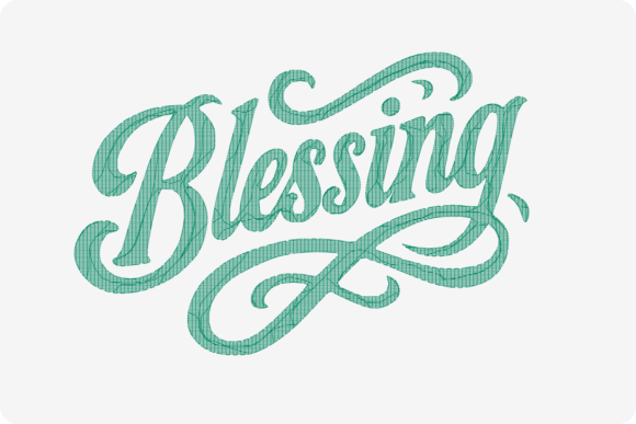Blessing Script Lettering