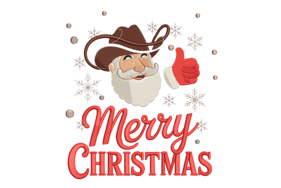 Cowboy Santa Merry Christmas