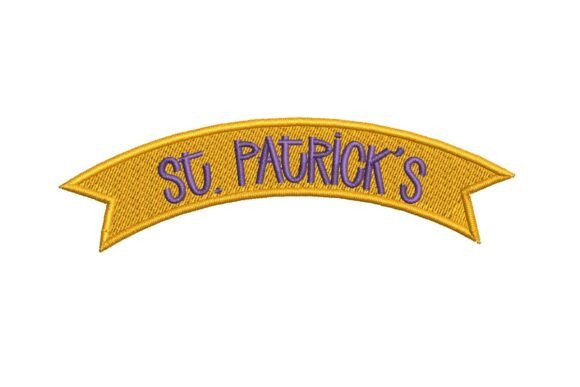 St. Patrick's Day Banner Embroidery Design