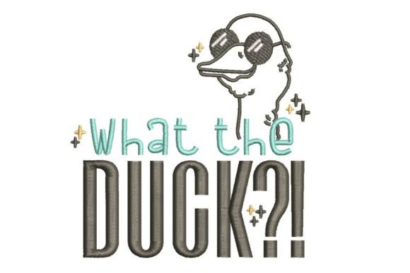 What the Duck: A Bold Embroidery Design